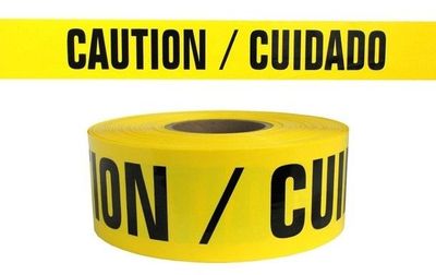 CUIDADO / CAUTION Yellow Barricade Tape