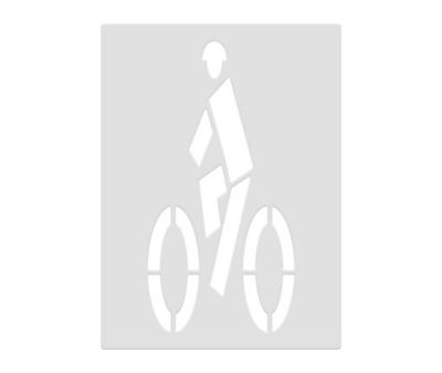 Bike Lane with Helmet | Marking Stencil
