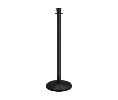 Black Crown Top Stanchion Post with Sloped Base