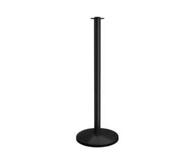 Black Flat Top Stanchion Post with Sloped Base