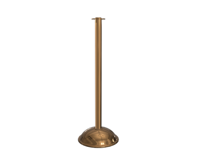 Polished Brass Flat Top Stanchion Post with Dome Base