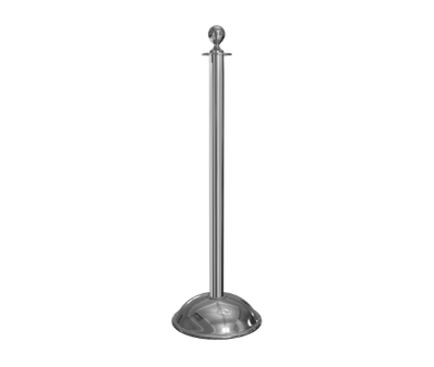 Polished Stainless Ball Top Stanchion Post with Dome Base