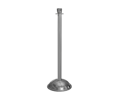 Polished Stainless Crown Top Stanchion Post with Dome Base